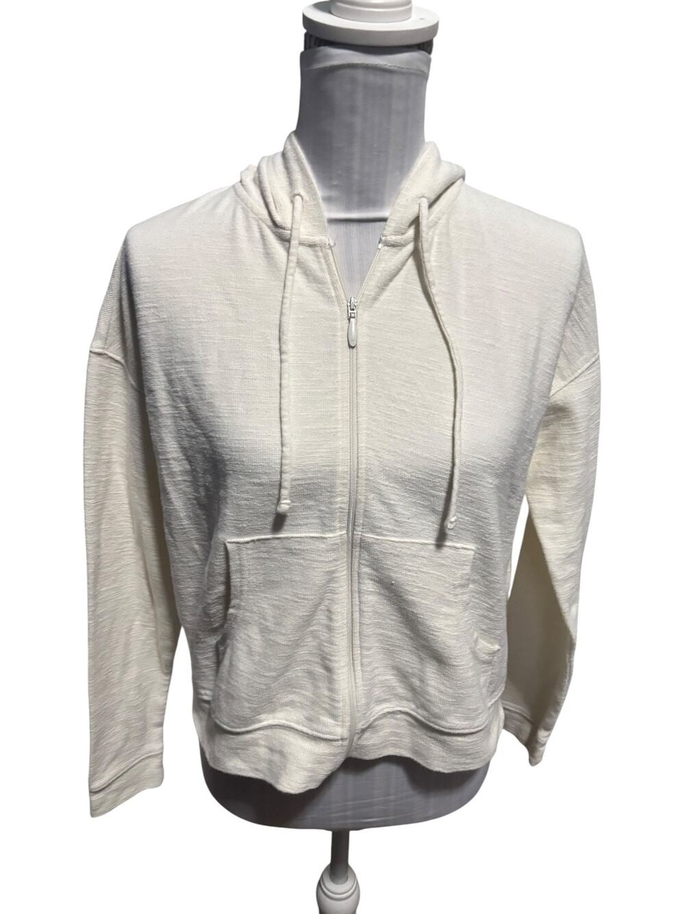 Old Navy Cream Hoodie Full Zipper Size XS